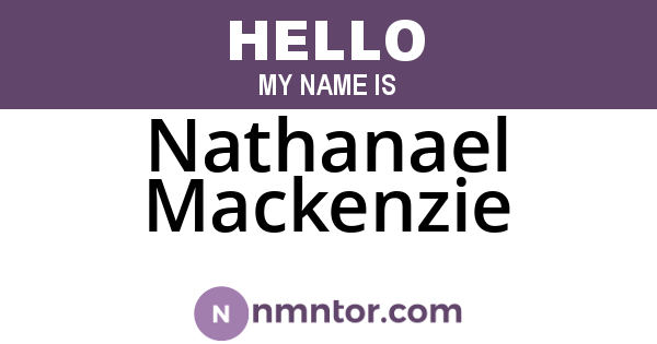 Nathanael Mackenzie