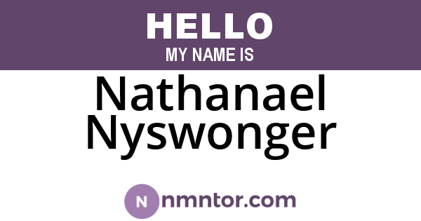 Nathanael Nyswonger