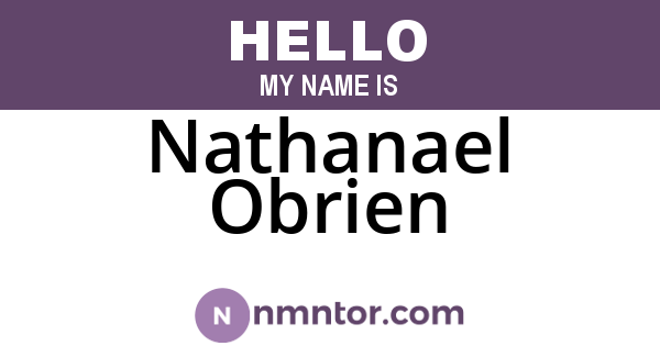 Nathanael Obrien