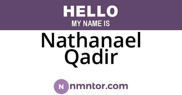 Nathanael Qadir