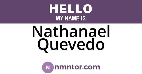 Nathanael Quevedo