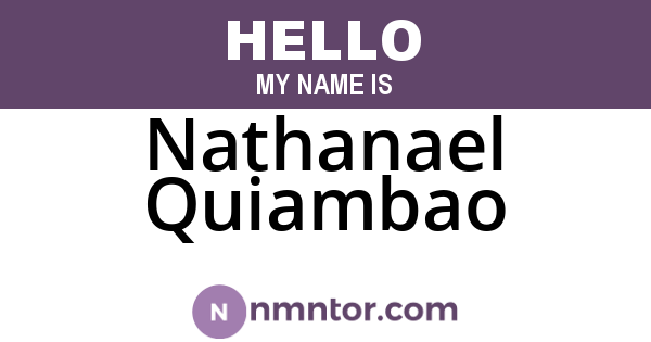 Nathanael Quiambao