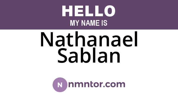 Nathanael Sablan
