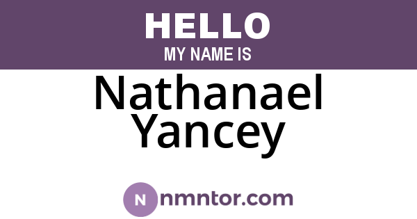 Nathanael Yancey