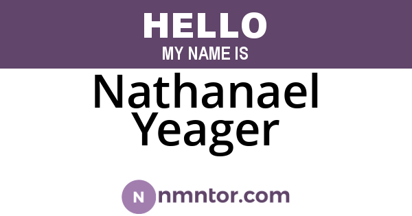 Nathanael Yeager