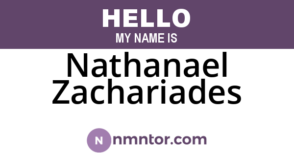 Nathanael Zachariades