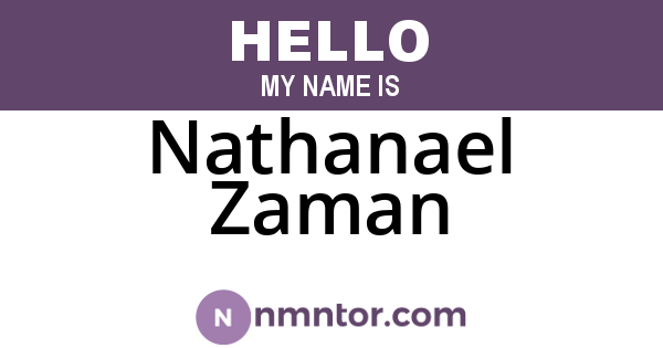 Nathanael Zaman