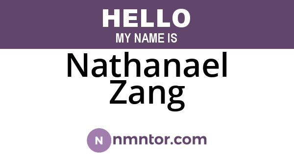Nathanael Zang