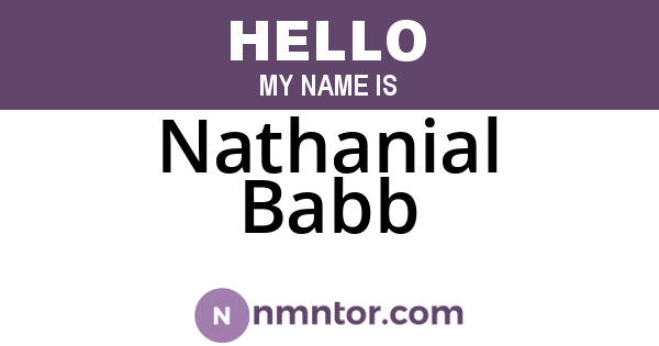 Nathanial Babb