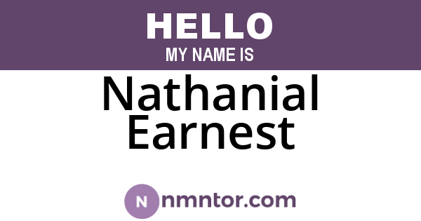 Nathanial Earnest