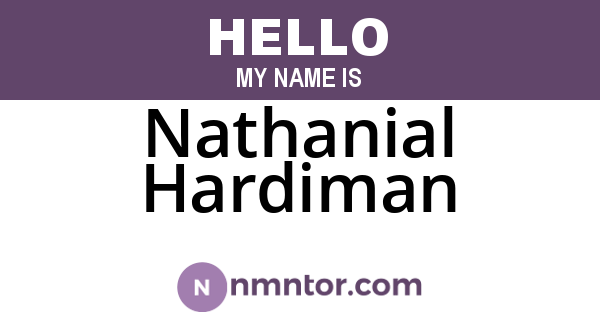Nathanial Hardiman