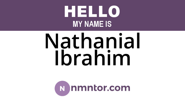 Nathanial Ibrahim