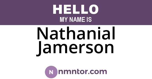 Nathanial Jamerson