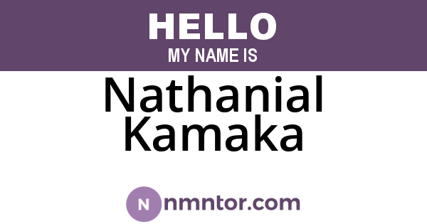 Nathanial Kamaka