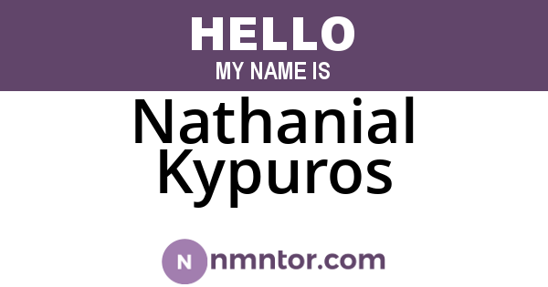 Nathanial Kypuros