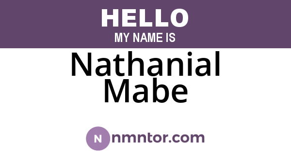 Nathanial Mabe