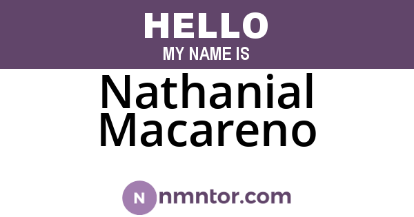 Nathanial Macareno