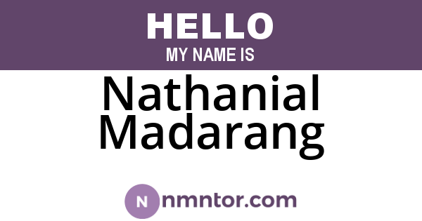 Nathanial Madarang
