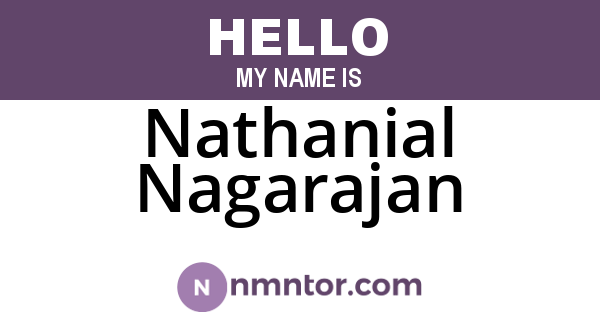 Nathanial Nagarajan