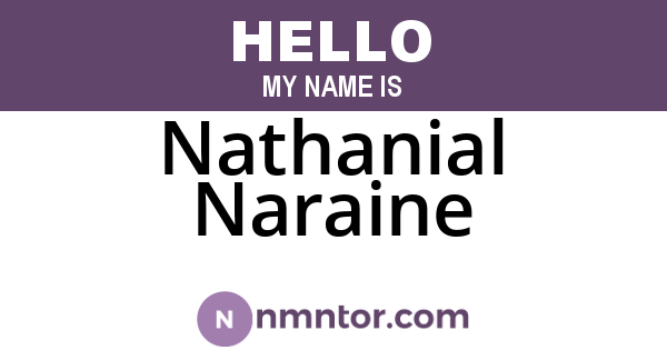 Nathanial Naraine