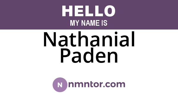 Nathanial Paden