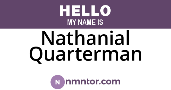 Nathanial Quarterman