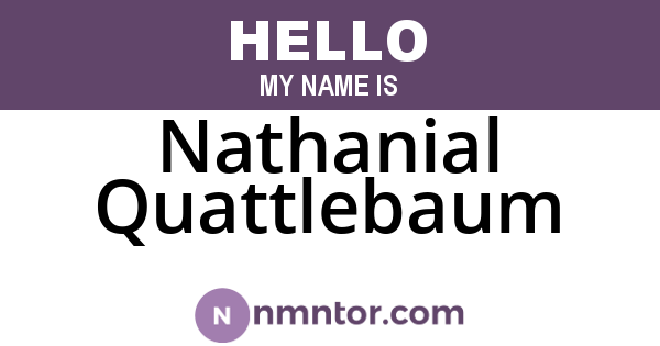 Nathanial Quattlebaum