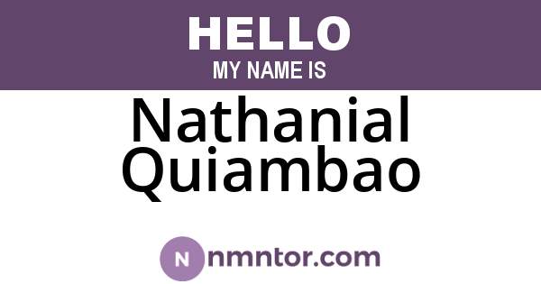 Nathanial Quiambao