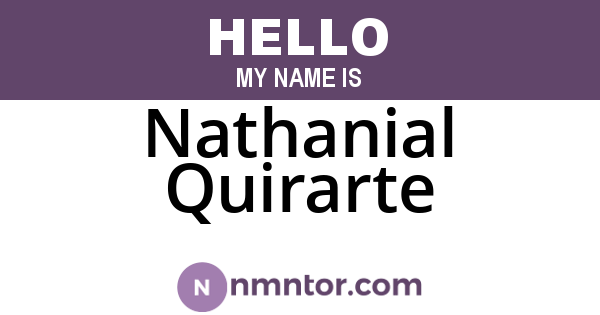 Nathanial Quirarte