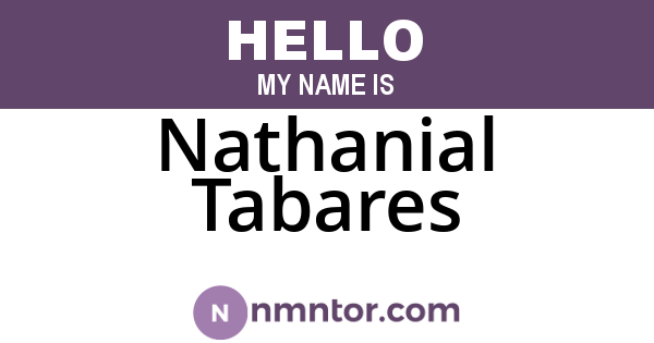 Nathanial Tabares