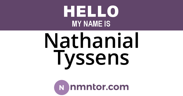 Nathanial Tyssens