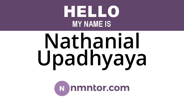 Nathanial Upadhyaya