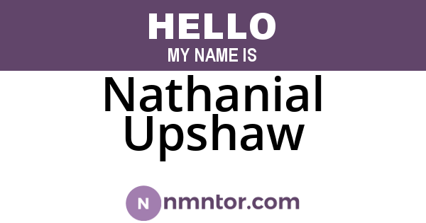 Nathanial Upshaw