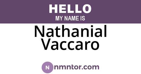 Nathanial Vaccaro