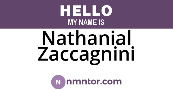 Nathanial Zaccagnini