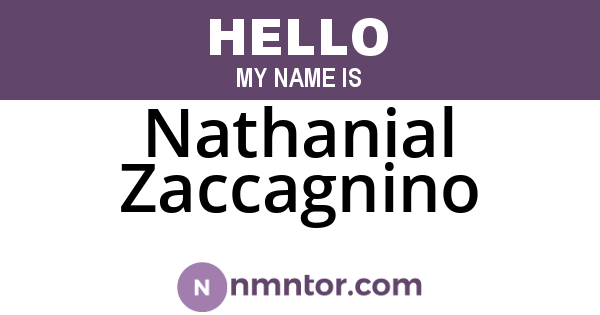 Nathanial Zaccagnino
