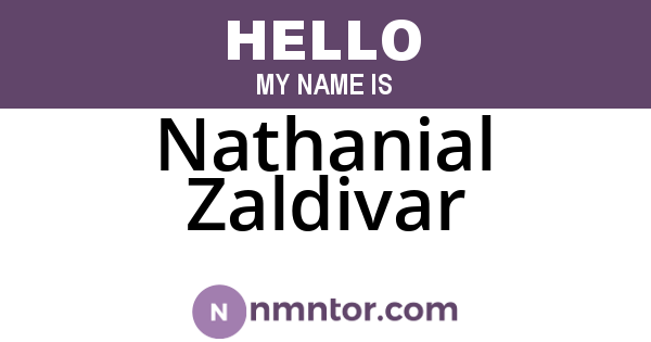 Nathanial Zaldivar