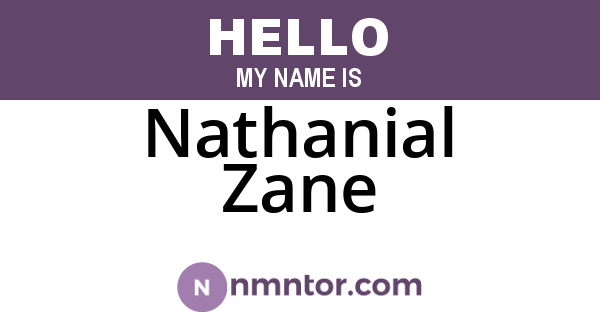 Nathanial Zane
