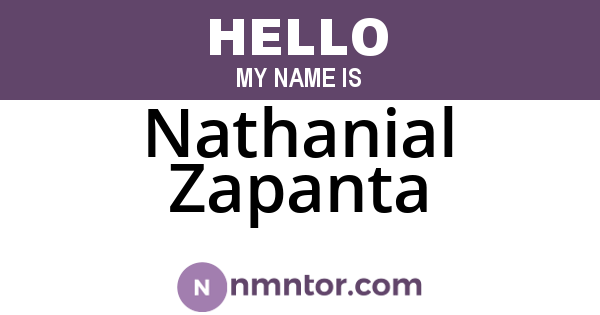 Nathanial Zapanta