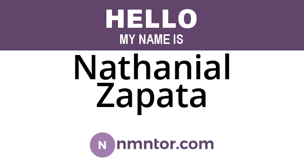 Nathanial Zapata