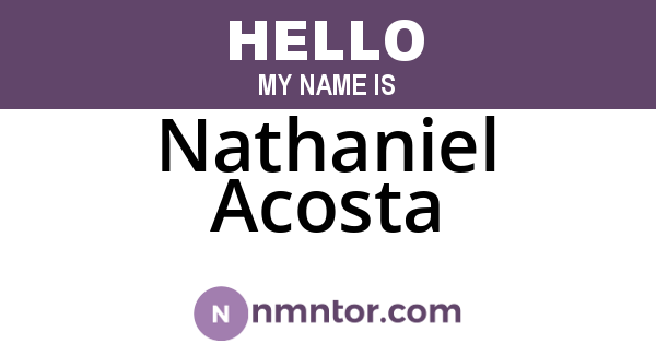 Nathaniel Acosta