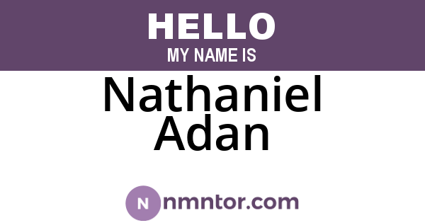 Nathaniel Adan