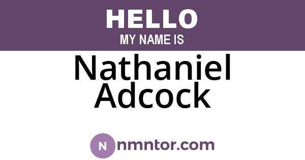 Nathaniel Adcock