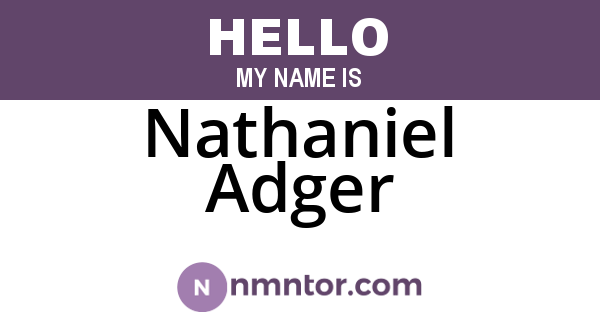 Nathaniel Adger