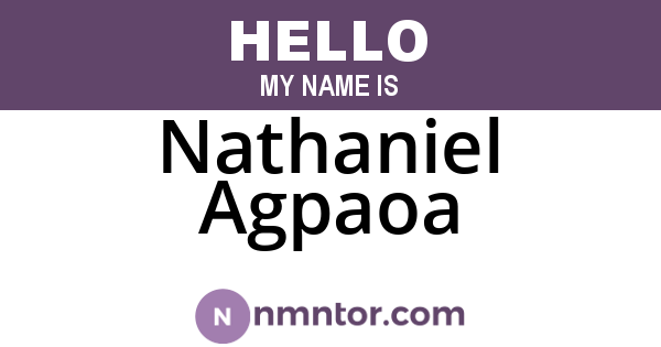 Nathaniel Agpaoa