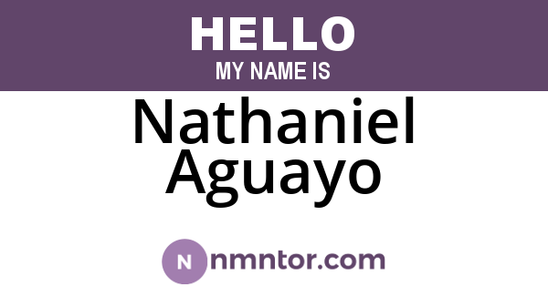 Nathaniel Aguayo