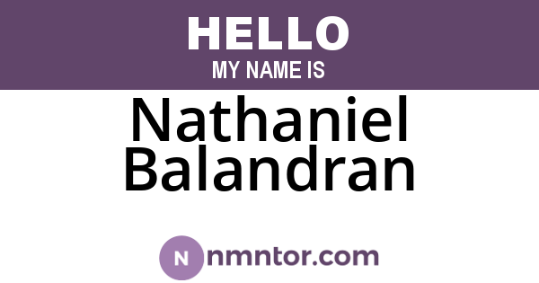 Nathaniel Balandran