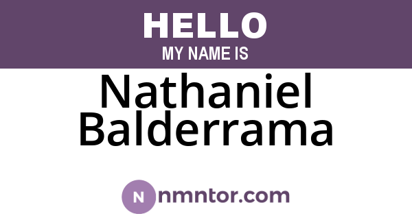 Nathaniel Balderrama