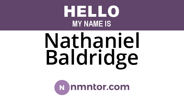 Nathaniel Baldridge