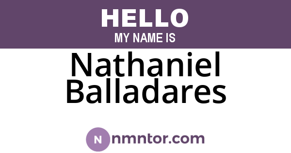 Nathaniel Balladares